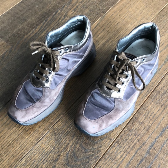 Brown classic Hogan dressy sneakers - Picture 3 of 8